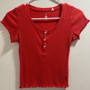 lettuce rim cropped hollister tee